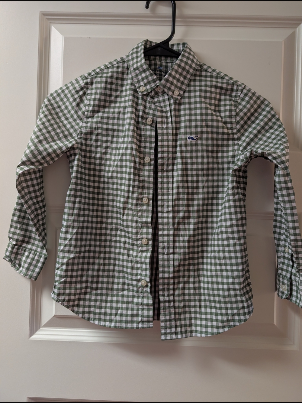 Vineyard Vines Green & White Gingham Button-Down Shirt